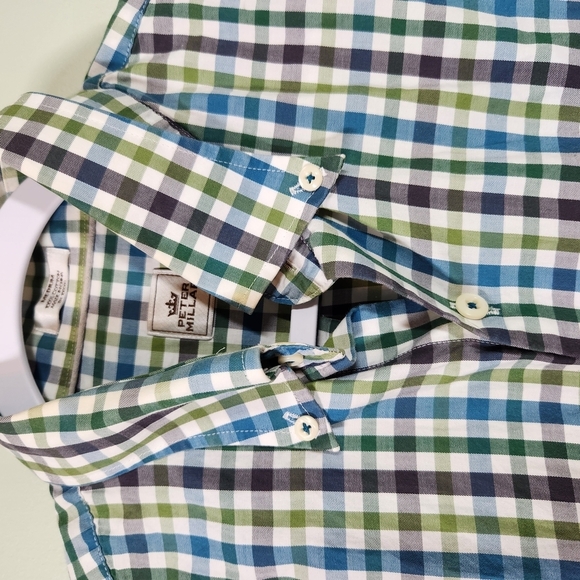 Peter Millar Men's Checkered Shirt, Sz M - Picture 5 of 8